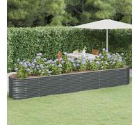 vidaXL Jardinera arriate acero galvanizado antracita 440x80x68 cm