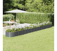 vidaXL Jardinera arriate acero galvanizado antracita 620x80x36 cm