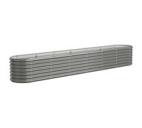 vidaXL Jardinera arriate elevado acero galvanizado gris 260x40x36 cm