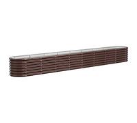 vidaXL Jardinera arriate Acero galvanizado marrón 332x40x36 cm