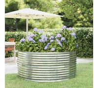 vidaXL Jardinera arriate acero galvanizado plata 140x140x68 cm