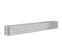 vidaXL Jardinera arriate Acero galvanizado Plata 332x40x36 cm