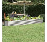 vidaXL Jardinera arriate Acero galvanizado Plata 332x40x36 cm