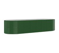 vidaXL Jardinera arriate acero recubrimiento polvo 322x100x68 cm Color Verde, Gris, Marrón y mas Green