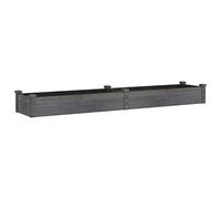 vidaXL Jardinera arriate con Forro Madera Abeto Gris 240x45x25 cm, Jardinera de Verduras, arriate de Madera Maciza, macetero de Hierbas