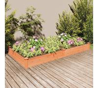 vidaXL Jardinera arriate con forro madera abeto marrón 240x120x25 cm