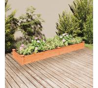 vidaXL Jardinera arriate con Forro Madera Abeto marrón 240x60x25 cm, Jardinera de Verduras, arriate de Madera Maciza, macetero de Hierbas