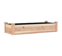 vidaXL Jardinera arriate con forro madera maciza abeto 120x45x25 cm