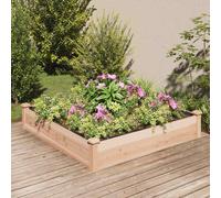 vidaXL Jardinera arriate con forro madera maciza abeto 120x60x25 cm