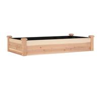vidaXL Jardinera arriate con Forro Madera Maciza Abeto 120x60x25 cm