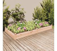 vidaXL Jardinera arriate con forro madera maciza abeto 240x120x25 cm