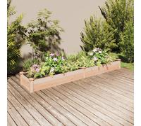 vidaXL Jardinera arriate con forro madera maciza abeto 240x45x25 cm