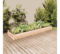 vidaXL Jardinera arriate con forro madera maciza abeto 240x60x25 cm