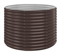 vidaXL Jardinera Arriate Elevado Macetero Maceta Tiesto Soporte para Plantas Vegetales Hierbas Acero Galvanizado Marrón 100x100x68 cm