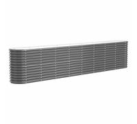 vidaXL Jardinera Arriate Elevado Macetero Maceta Tiesto Soporte para Plantas Vegetales Hierbas Acero con Recubrimiento Polvo Antracita 332x40x68 cm