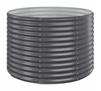 vidaXL Jardinera Arriate Elevado Macetero Maceta Tiesto Soporte para Plantas Vegetales Hierbas Acero con Recubrimiento Polvo Antracita 100x100x68 cm