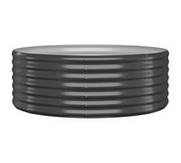 vidaXL Jardinera Arriate Elevado Macetero Maceta Tiesto Soporte para Plantas Vegetales Hierbas Acero Galvanizado Antracita 100x100x36 cm