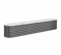 vidaXL Jardinera Arriate Elevado Acero galvanizado Antracita 224x40x36 cm