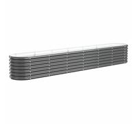 vidaXL Jardinera arriate elevada macetero acero galvanizado antracita 260x40x36 cm