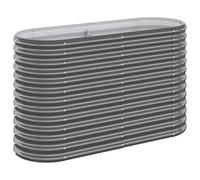 vidaXL Jardinera Arriate Elevado Macetero Maceta Tiesto Soporte para Plantas Vegetales Hierbas Acero con Recubrimiento Polvo Antracita 114x40x68 cm