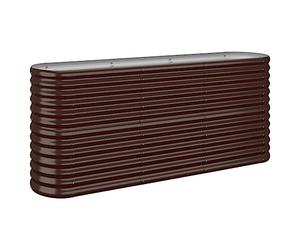 vidaXL Jardinera Arriate Elevado Macetero Maceta Tiesto Soporte para Plantas Vegetales Hierbas Acero con Recubrimiento en Polvo Marrón 152x40x68 cm