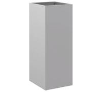 vidaXL Jardinera, Arriate Elevado, Soporte para Macetas, Macetero Exterior de Plantas para Jardín Patio Balcón, Acero Galvanizado Plateado