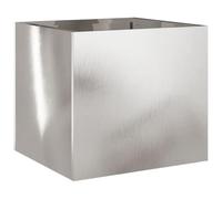 vidaXL Jardinera, Arriate Elevado, Soporte para Macetas, Macetero Exterior de Plantas para Jardín Patio Balcón, Acero Inoxidable Plateado