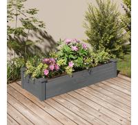 vidaXL Jardinera arriate forro madera maciza marrón abeto 120x45x25 cm
