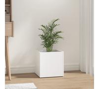 vidaXL Jardinera blanca 40x40x40 cm de madera de ingeniería