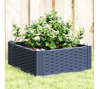 vidaXL Jardinera con clavijas PP azul gris 42,5x42,5x28,5 cm