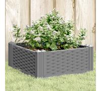 vidaXL Jardinera con clavijas PP gris claro 42,5x42,5x28,5 cm