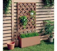 vidaXL Jardinera con enrejado WPC 65x33x135 cm