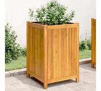 vidaXL Jardinera con forro madera maciza de acacia 50x50x75 cm