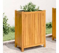 vidaXL Jardinera con forro madera maciza de acacia 54x31x75 cm