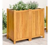 vidaXL Jardinera con forro madera maciza de acacia 84x42x75 cm