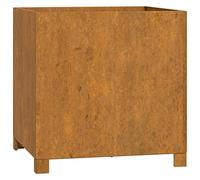 vidaXL Jardinera con Patas Acero corten Oxidado 50x50x50 cm, Maceta, arriate Elevado, Soporte para macetas, macetero, bancal Elevado