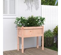 vidaXL - Jardinera con pies, cama elevada, bandeja de flores, maceta de plantas, caja de flores para jardín, patio o terraza balcón, madera maciza Douglas