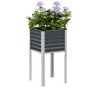 vidaXL Jardinera de acero antracita 45x45x88 cm
