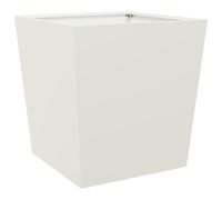 vidaXL Jardinera de acero Blanca 50x50x50 cm