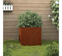 vidaXL Jardinera de acero corten 32x30x29 cm, maceta y arriate elevado
