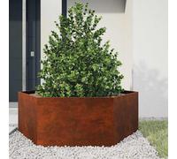 vidaXL Jardinera de acero corten oxidado 138x120x45 cm