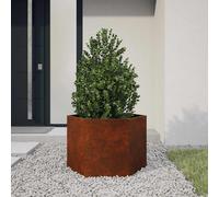 vidaXL Jardinera de acero corten oxidado 60x60x45 cm