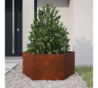 vidaXL Jardinera de acero corten oxidado 90x90x45 cm