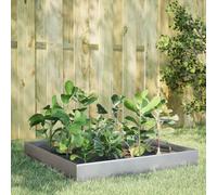 vidaXL Jardinera de acero galvanizado 100x100x26 cm