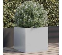 vidaXL Jardinera de acero galvanizado plateado 42x40x39 cm