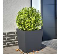 vidaXL Jardinera de acero gris antracita 50x50x50 cm