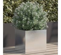 vidaXL Jardinera, Arriate Elevado, Soporte para Macetas, Macetero Exterior de Plantas para Jardín Patio Balcón, Acero Inoxidable Plateado