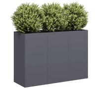 vidaXL Jardinera de acero laminado en frío antracita 120x40x80 cm