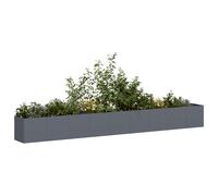 vidaXL Jardinera de acero laminado en frío Antracita 360x40x40 cm, macetero lecho elevado