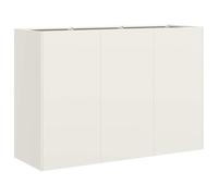 vidaXL Jardinera de Acero Laminado en frío Blanco 120x40x80 cm